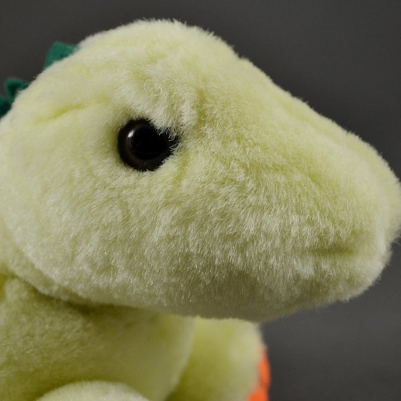 Dinky the Yellow Dinosaur Puffkins by Swibco Style 6633 Bean Bag Plush - Picture 6 of 8